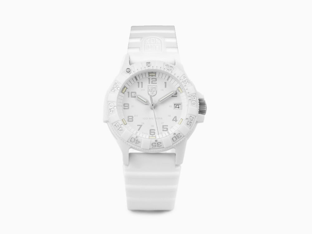 Montre à Quartz Luminox Leatherback Sea Turtle, Blanc, Fibre de verre, 39mm