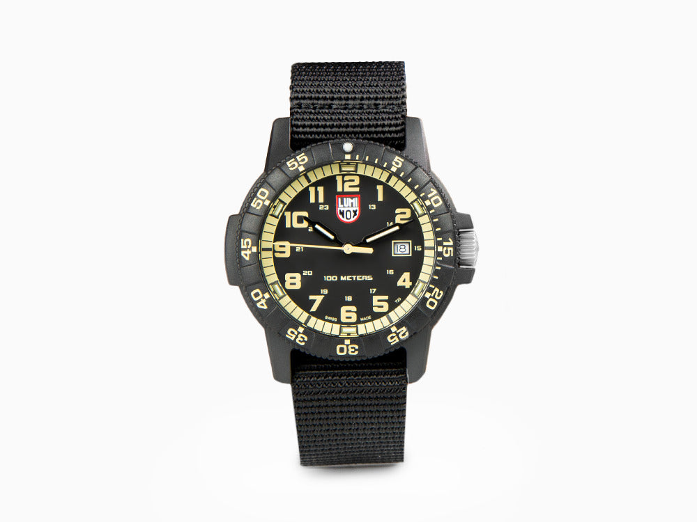 Montre à Quartz Luminox Sea Turtle Giant, Noir, Carbone/Beige, 44 mm, 10 atm