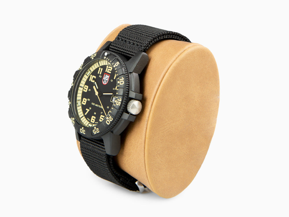 Montre à Quartz Luminox Sea Turtle Giant, Noir, Carbone/Beige, 44 mm, 10 atm