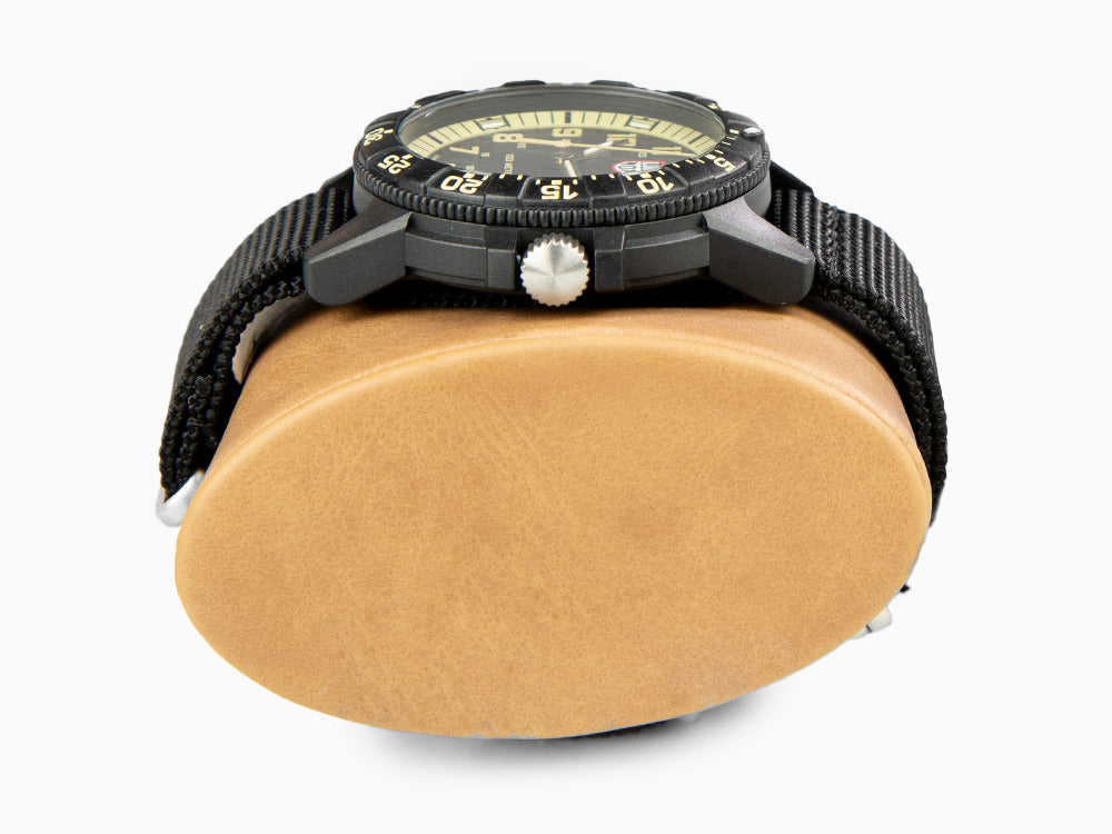 Montre à Quartz Luminox Sea Turtle Giant, Noir, Carbone/Beige, 44 mm, 10 atm