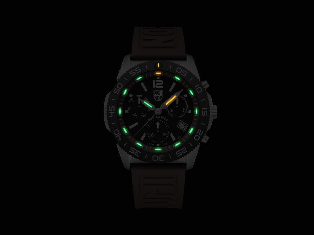 Montre à Quartz Luminox Pacific Diver, CARBONOX, Noir, 44 mm, 20 atm, XS.3155