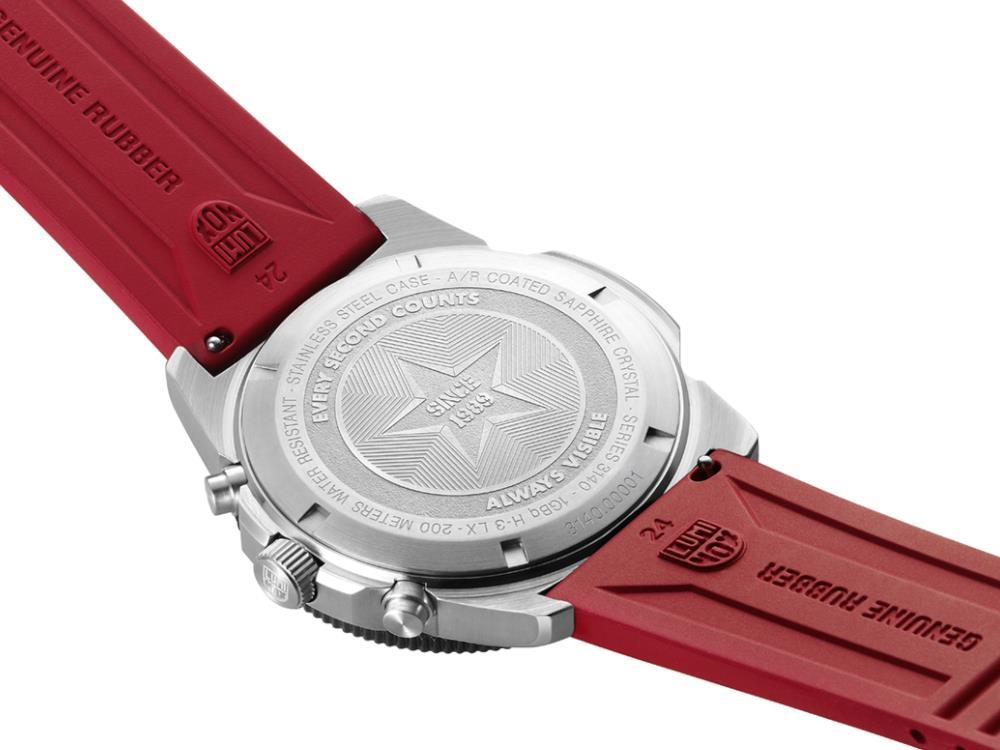 Montre à Quartz Luminox Pacific Diver, CARBONOX, Noir, 44 mm, 20 atm, XS.3155