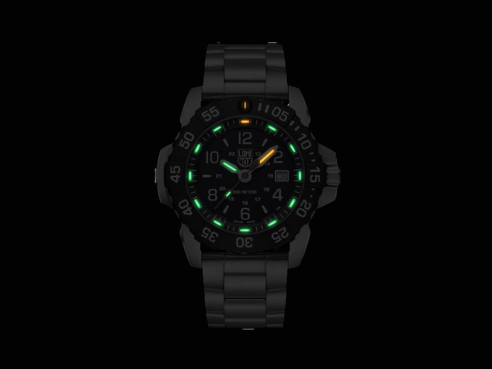 Montre à Quartz Luminox Navy Seal Steel 3250 Time Date Series, Bleu, XS.3254.CB