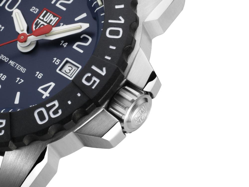 Montre à Quartz Luminox Navy Seal Steel 3250 Time Date Series, Bleu, XS.3254.CB