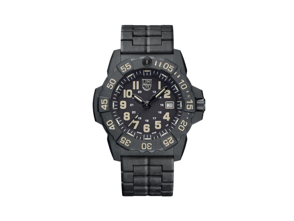 Montre à Quartz Luminox Sea Navy Seal, Noir, CARBONOX™, 45 mm, 20 atm, XS.3510