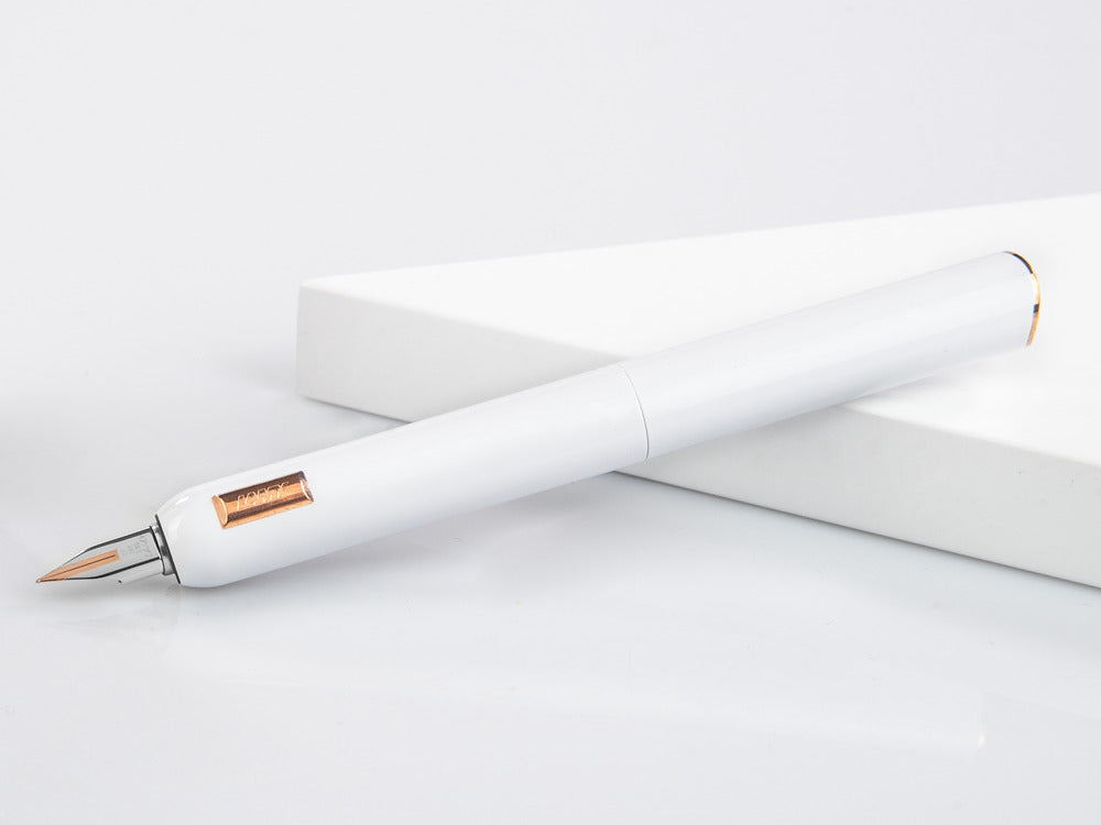 Stylo Plume Lamy Dialog CC, Laque, Plaqué or rose, Blanc, 1234405