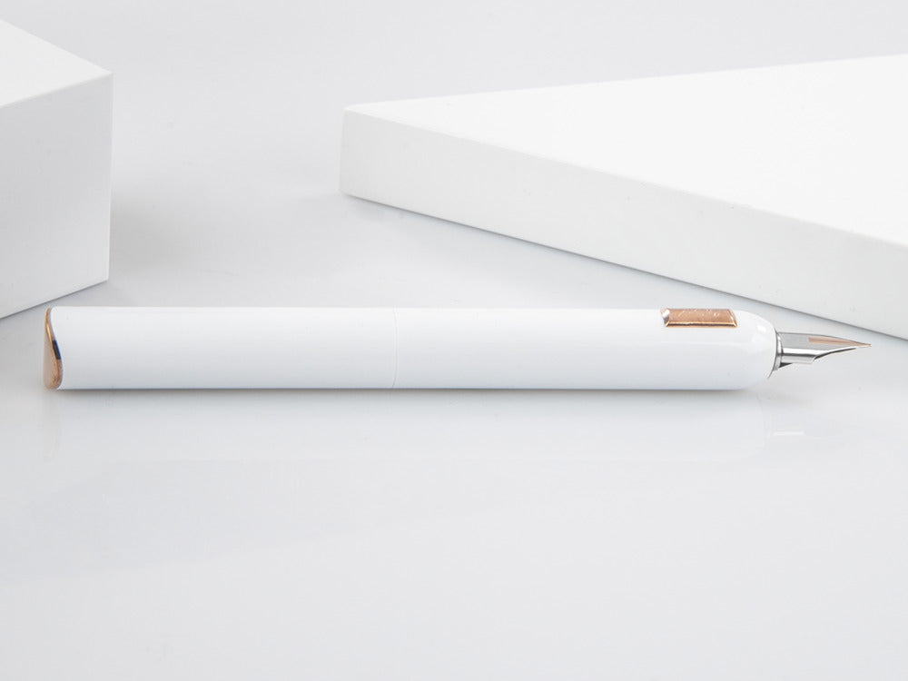 Stylo Plume Lamy Dialog CC, Laque, Plaqué or rose, Blanc, 1234405