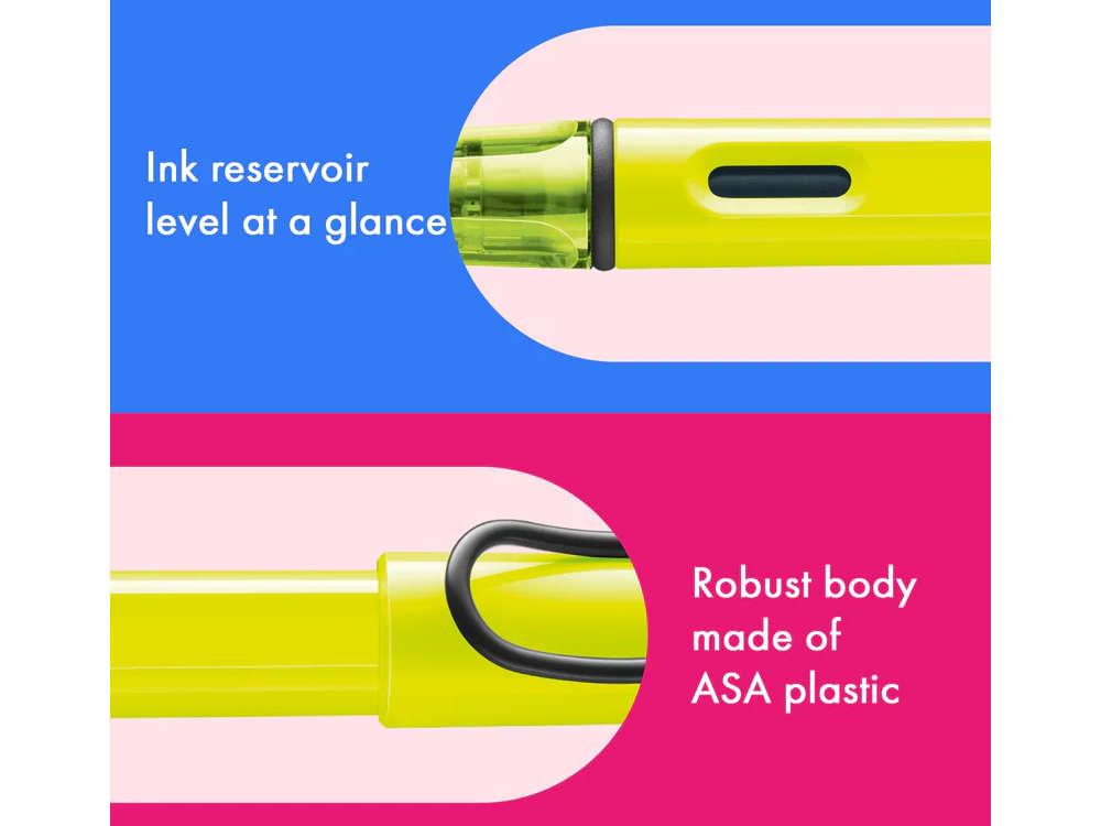 Stylo Plume Lamy Safari Neon Yellow, Édition spéciale, 1241854