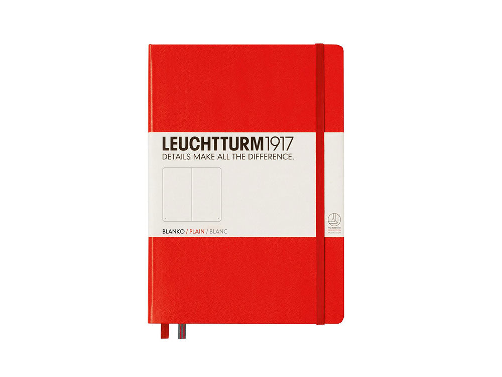 Carnet Leuchtturm1917 Couverture rigide, A5, Blanc, Rouge, 249 pages, 309141