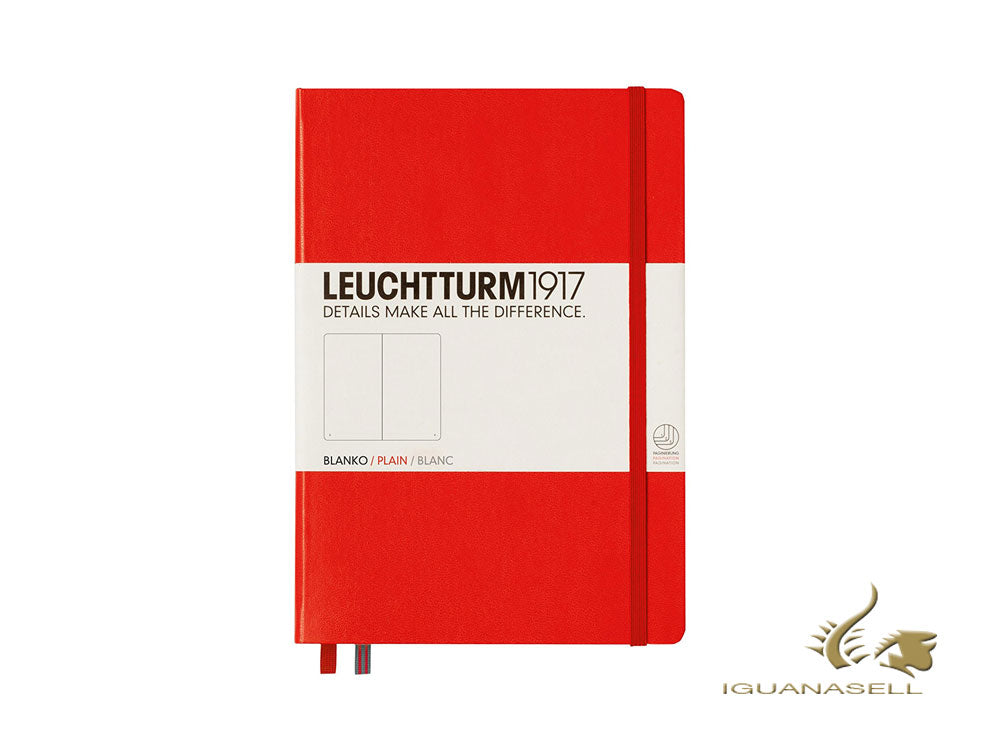 Carnet Leuchtturm1917 Couverture rigide, A5, Blanc, Rouge, 249 pages, 309141