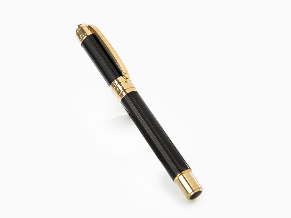Stylo Plume Maybach The Peak I Lustrous Midnight, Bois, Plaqué or, Noir