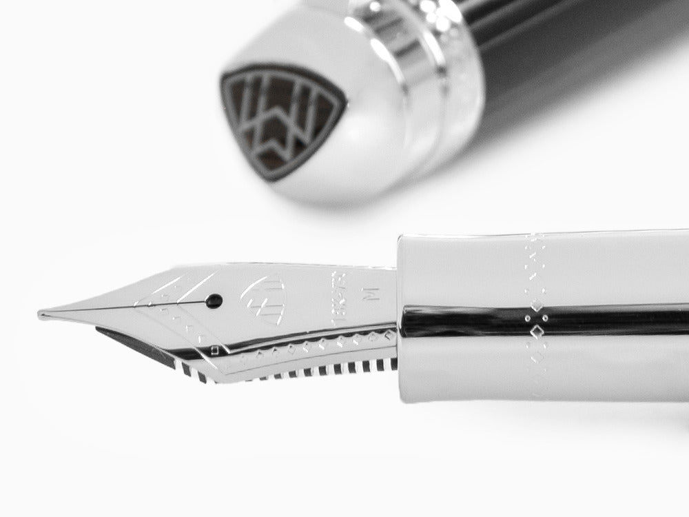 Stylo Plume Maybach The Peak I Lustrous Midnight, Platine, Noir