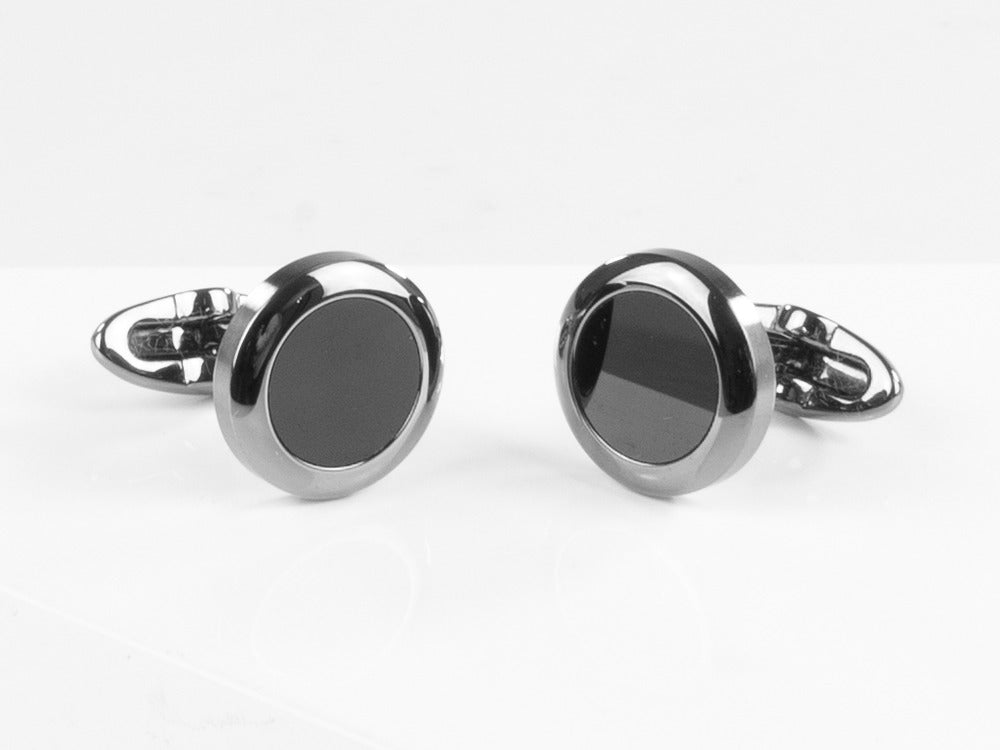 Boutons de Manchette Montegrappa Classico, Acier inoxidable, IP Gun Metal