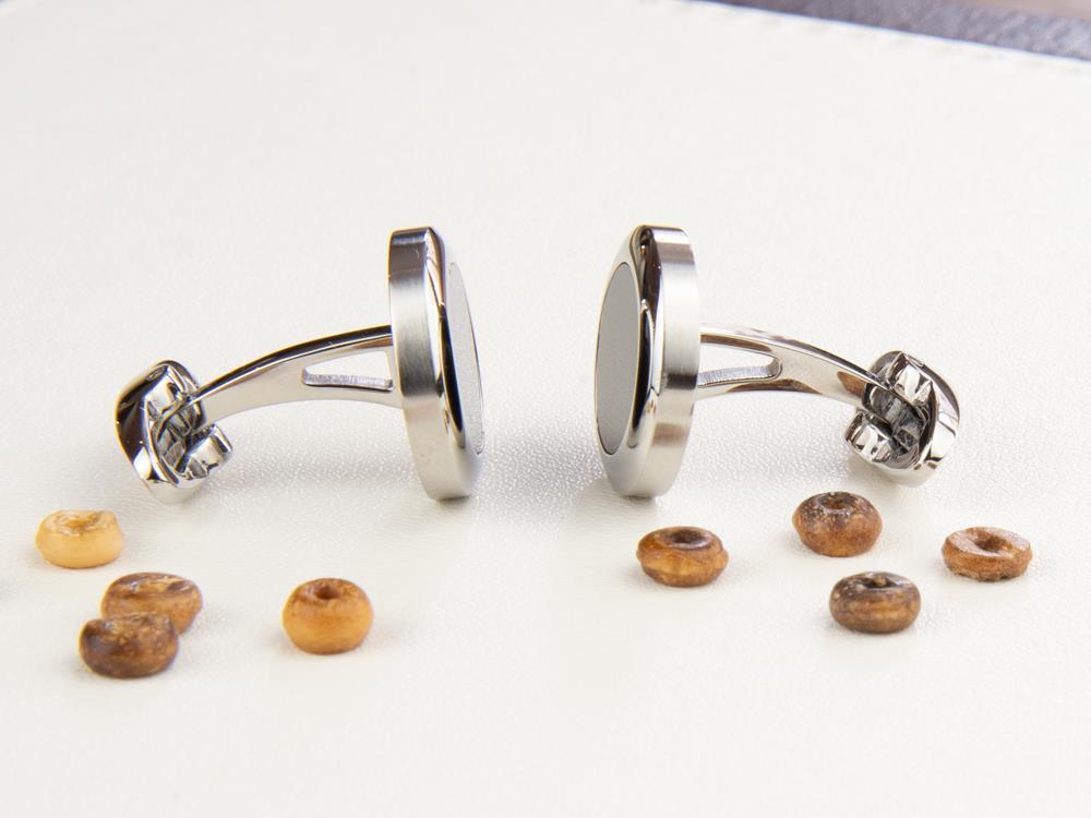 Boutons de Manchette Montegrappa Classico, Acier inoxidable, IP Black, IDCCCLSB