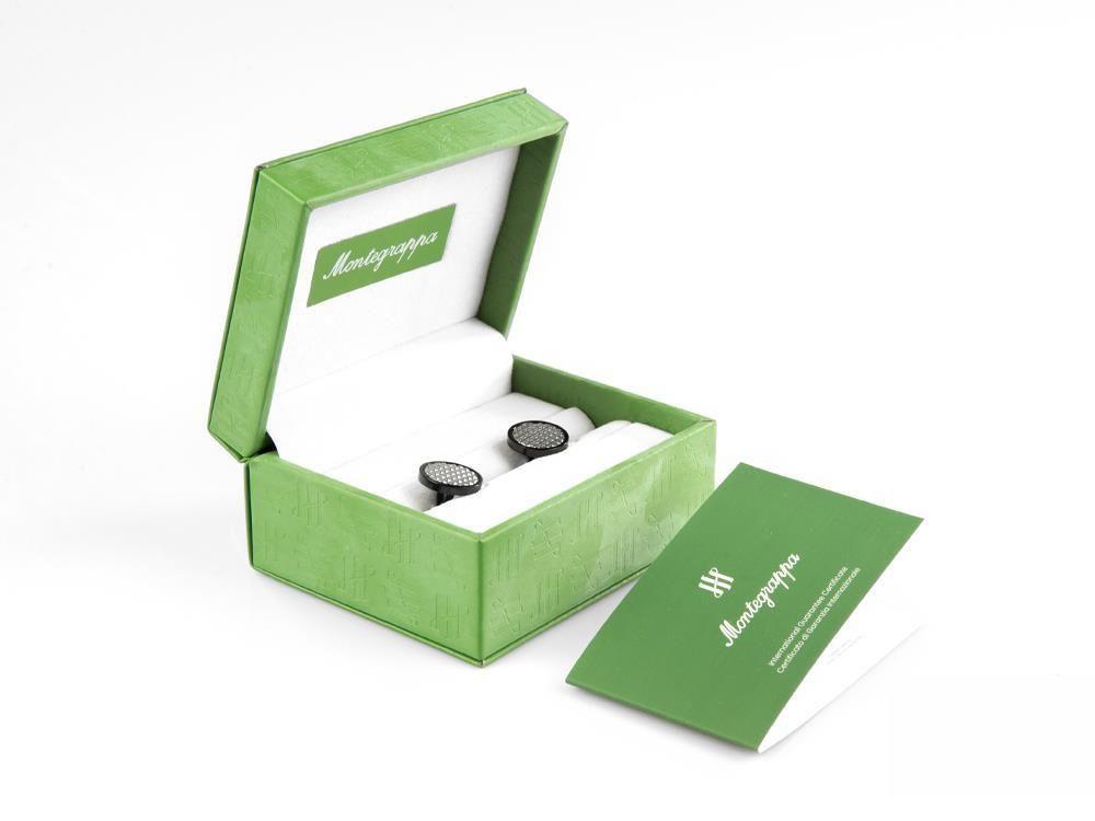 Boutons de Manchette Montegrappa Clou, Acier inoxidable, IP Black, IDCPCLBS