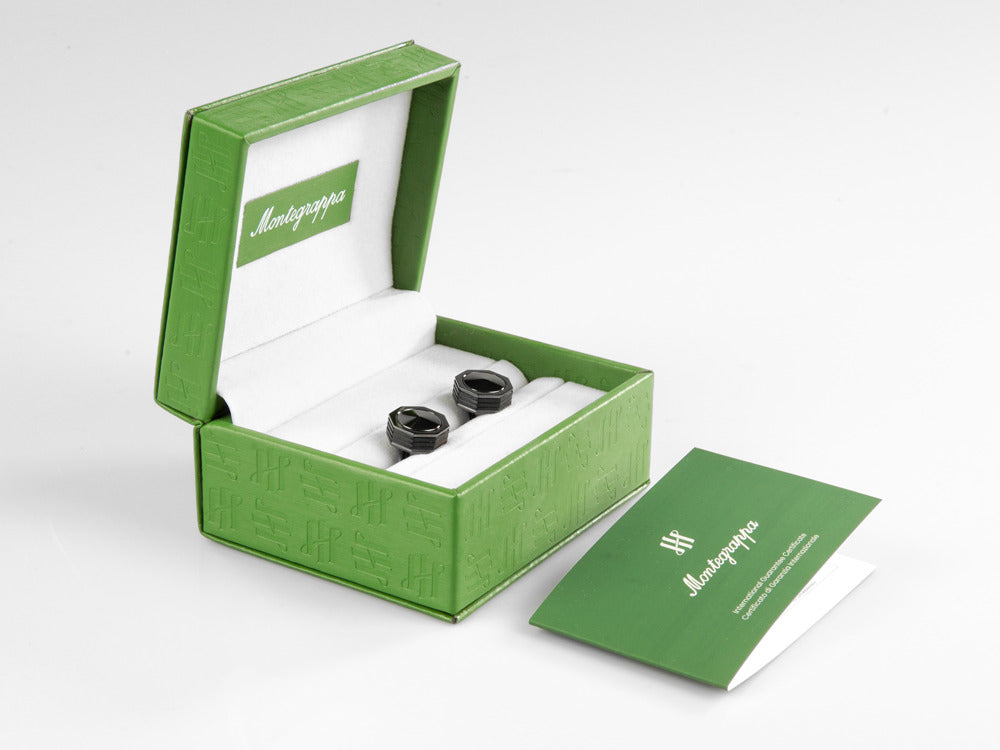 Boutons de Manchette Montegrappa Nero Uno, Gun metal PVD,Métal,IDNLCLI1