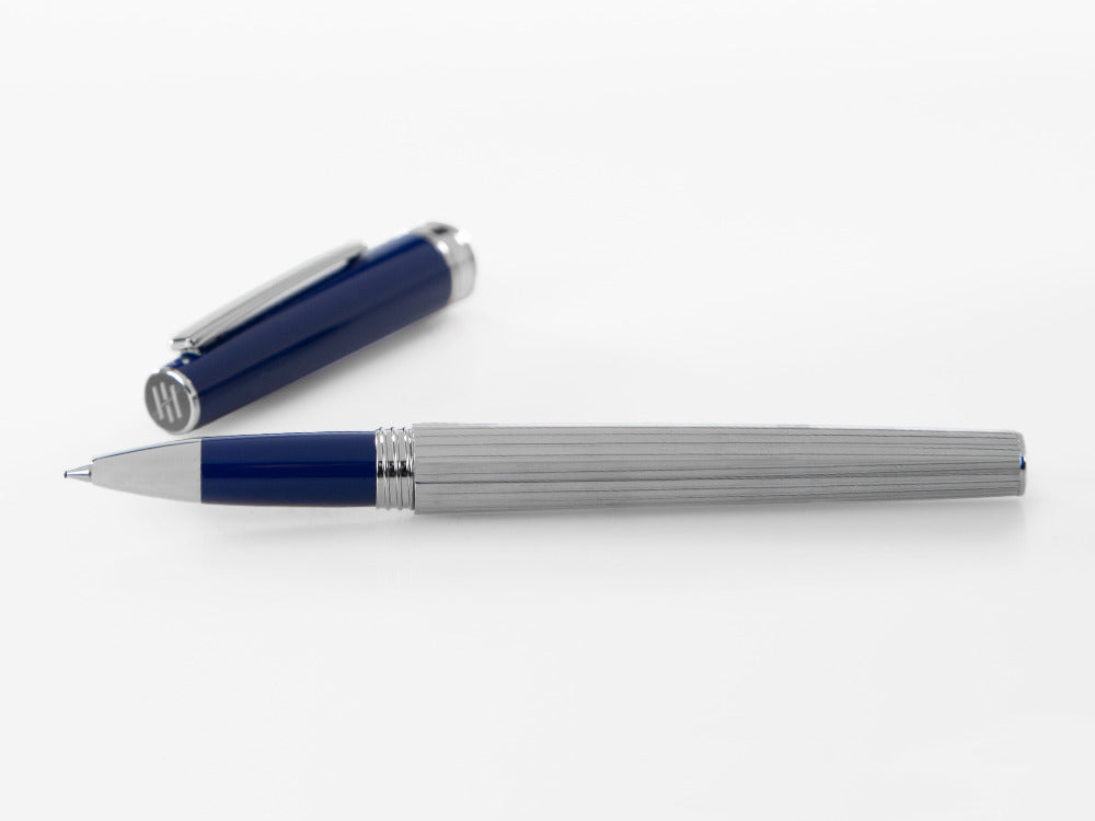 Roller Montegrappa Armonia Duetto, Acier, Bleu ISA1MRAB