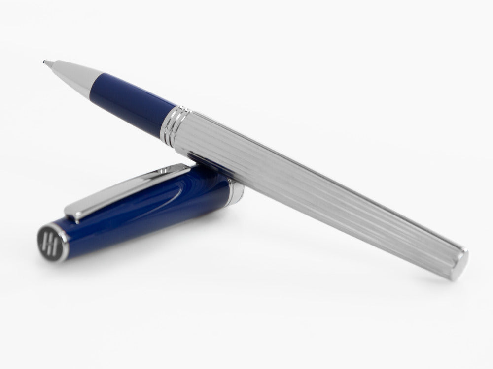 Roller Montegrappa Armonia Duetto, Acier, Bleu ISA1MRAB