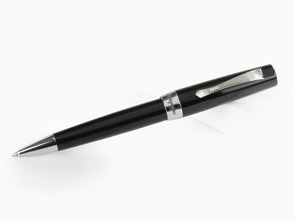 Stylo bille Montegrappa Elmo 02 Jet Black, Résine Noire, ISE2RBAC