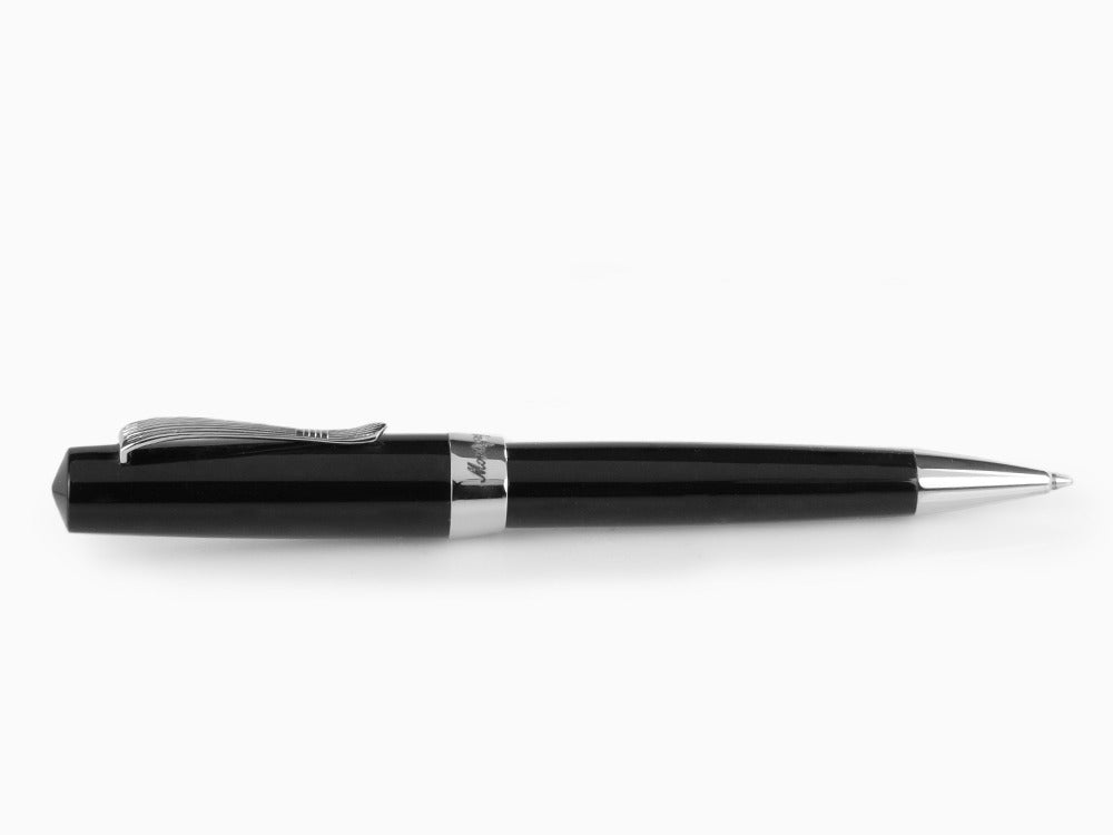 Stylo bille Montegrappa Elmo 02 Jet Black, Résine Noire, ISE2RBAC