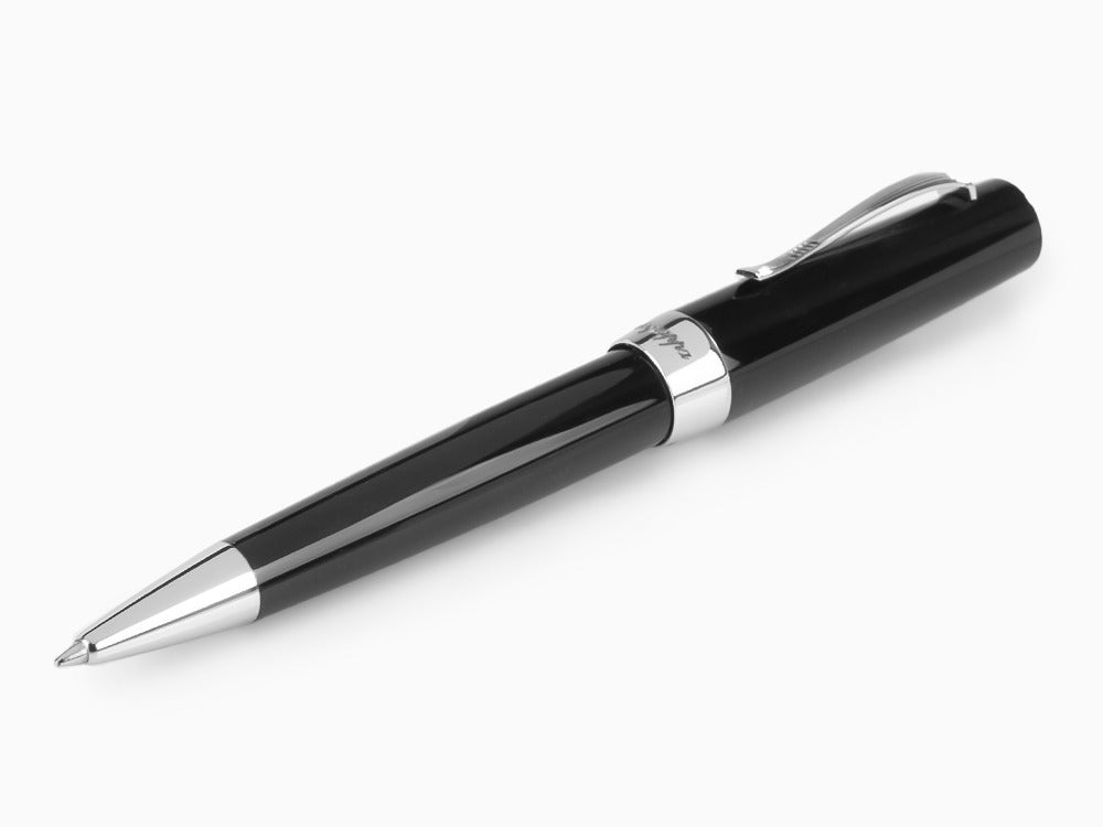 Stylo bille Montegrappa Elmo 02 Jet Black, Résine Noire, ISE2RBAC