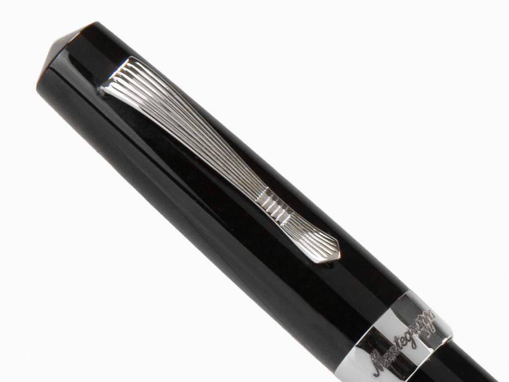 Stylo bille Montegrappa Elmo 02 Jet Black, Résine Noire, ISE2RBAC