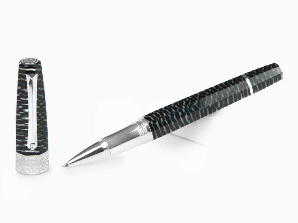 Roller Montegrappa Extra Otto Zèbre, Attributs argent .925, Edition Limitée