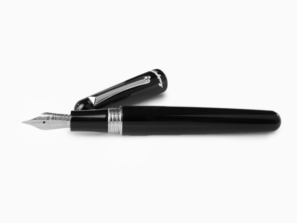 Stylo Plume Montegrappa Elmo 01, Résine Noire, ISEOR-AC