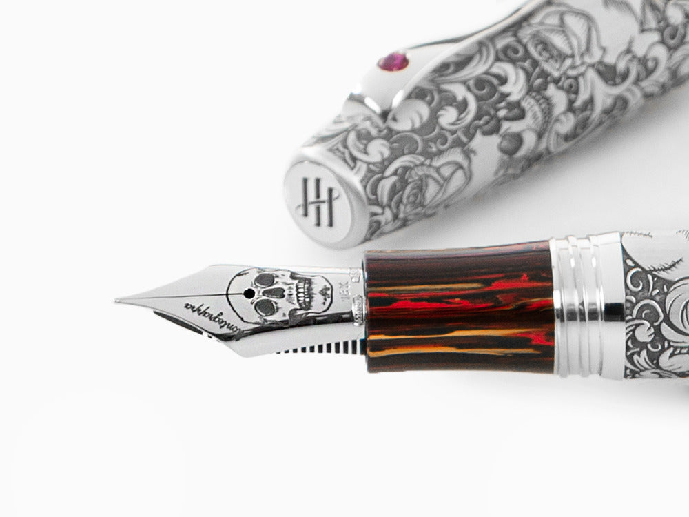 Stylo Plume Montegrappa Skulls & Roses, Edition Limitée, ISSKN-SE