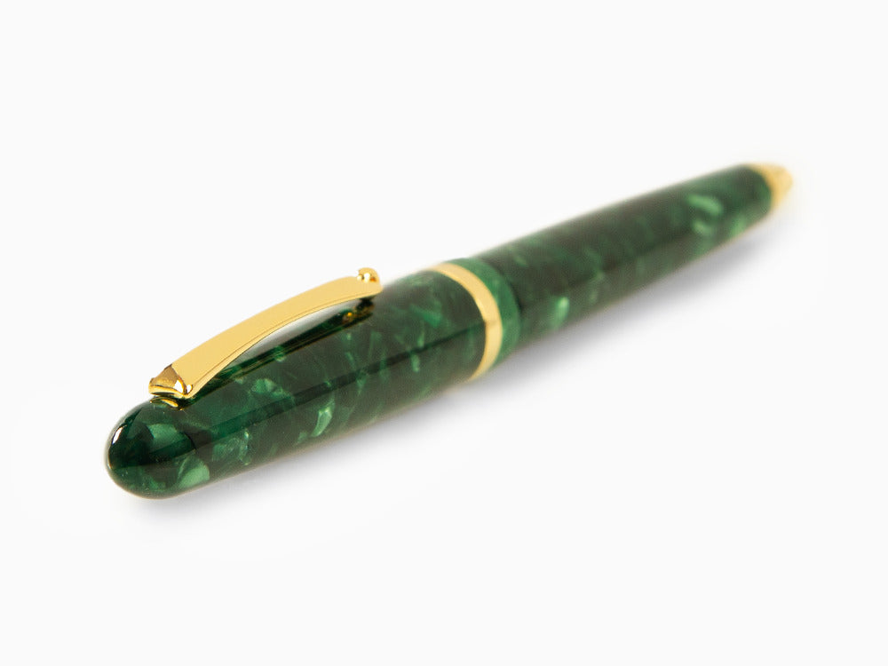 Stylo bille Montegrappa Venetia Vintage Conifer, Vert, Plaqué or, ISVENBAG