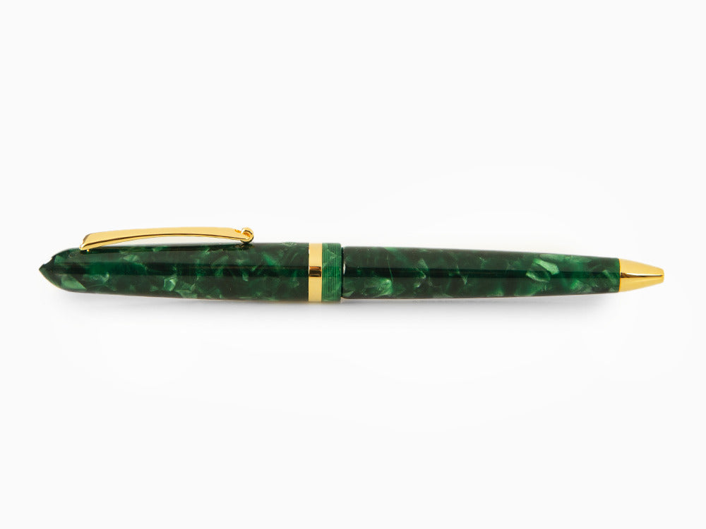 Stylo bille Montegrappa Venetia Vintage Conifer, Vert, Plaqué or, ISVENBAG