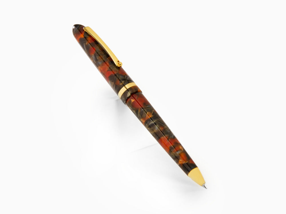Stylo bille Montegrappa Venetia Plume Agate, Orange, Plaqué or, ISVENBAJ