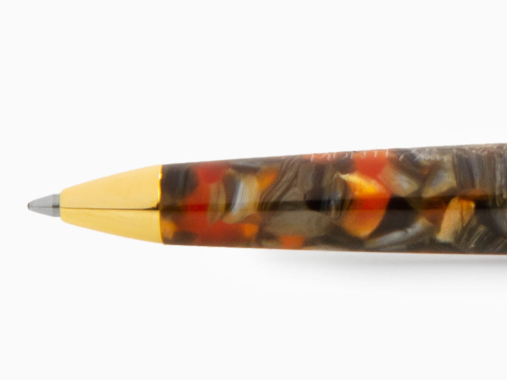 Stylo bille Montegrappa Venetia Plume Agate, Orange, Plaqué or, ISVENBAJ