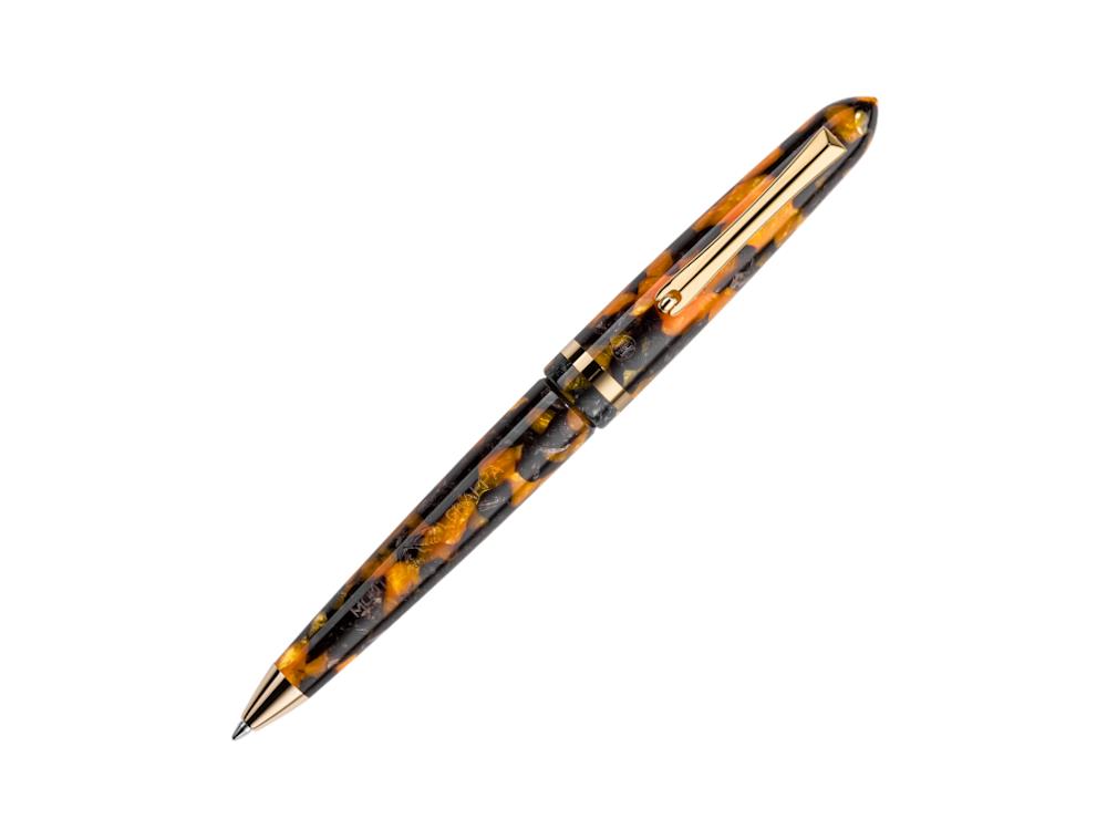 Stylo bille Montegrappa Venetia Havana Amber, Ambre, Plaqué or, ISVENBAO