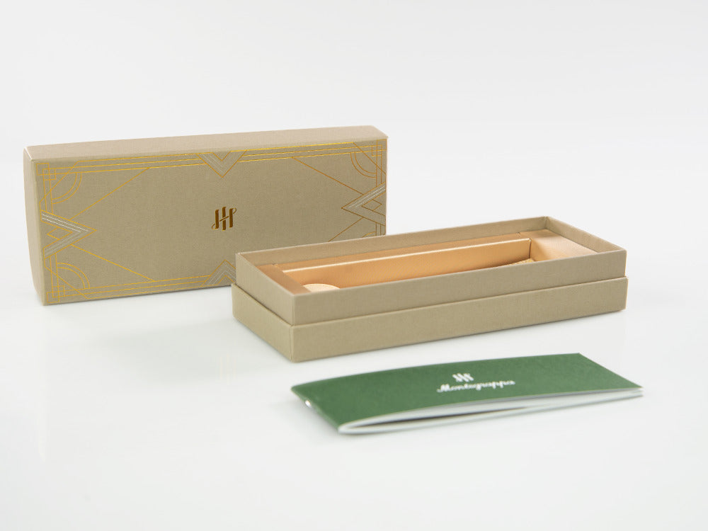 Stylo bille Montegrappa Venetia Havana Amber, Ambre, Plaqué or, ISVENBAO