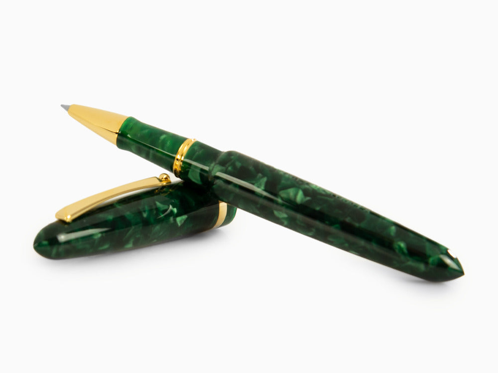 Roller Montegrappa Venetia Vintage Conifer, Vert, Plaqué or, ISVENRAG