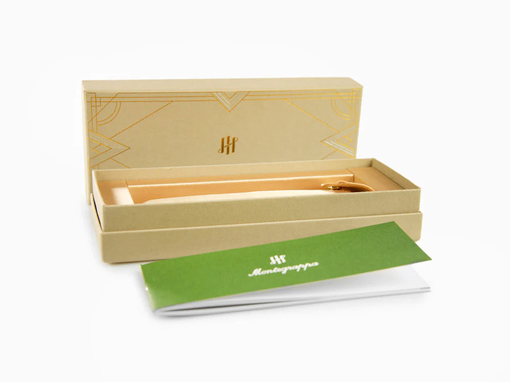 Roller Montegrappa Venetia Havana Amber, Ambre, Plaqué or, ISVENRAO