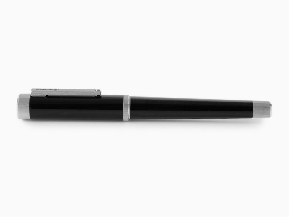 Stylo Plume Montegrappa Quattro, Palladium, Or 14k Flex, Noir, ISZ4I-XP