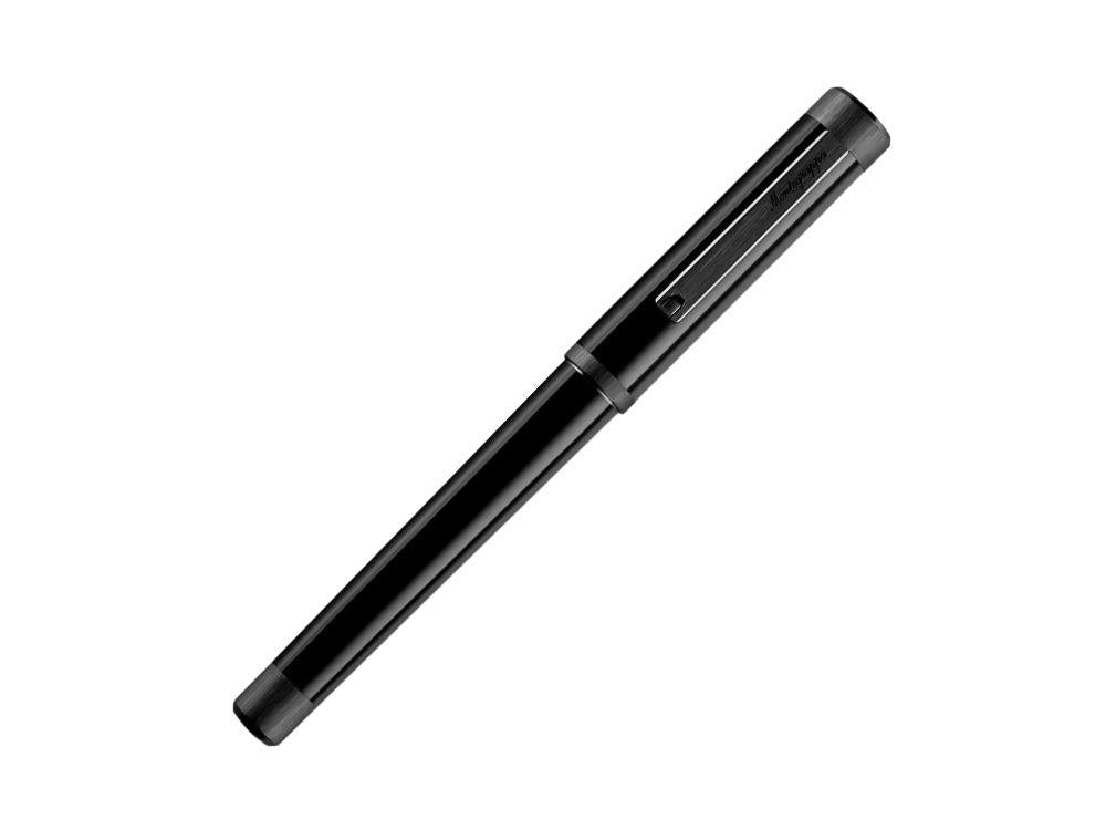 Stylo Plume Montegrappa Zero Zodiac Caduceus Ultra-Black en Acier