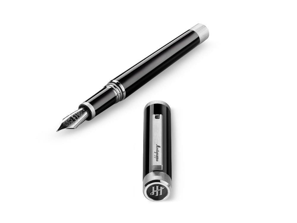 Stylo Plume Montegrappa Zero Zodiac Caduceus Palladium en Acier