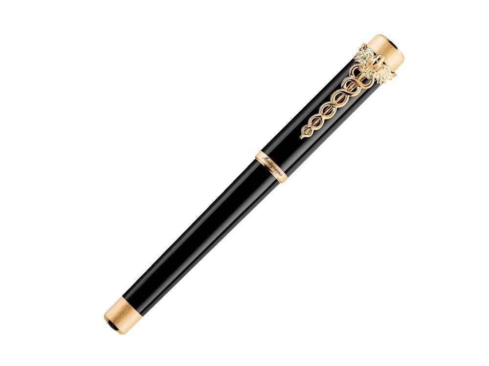 Stylo Plume Montegrappa Zero Zodiac Caduceus Yellow Gold en Acier