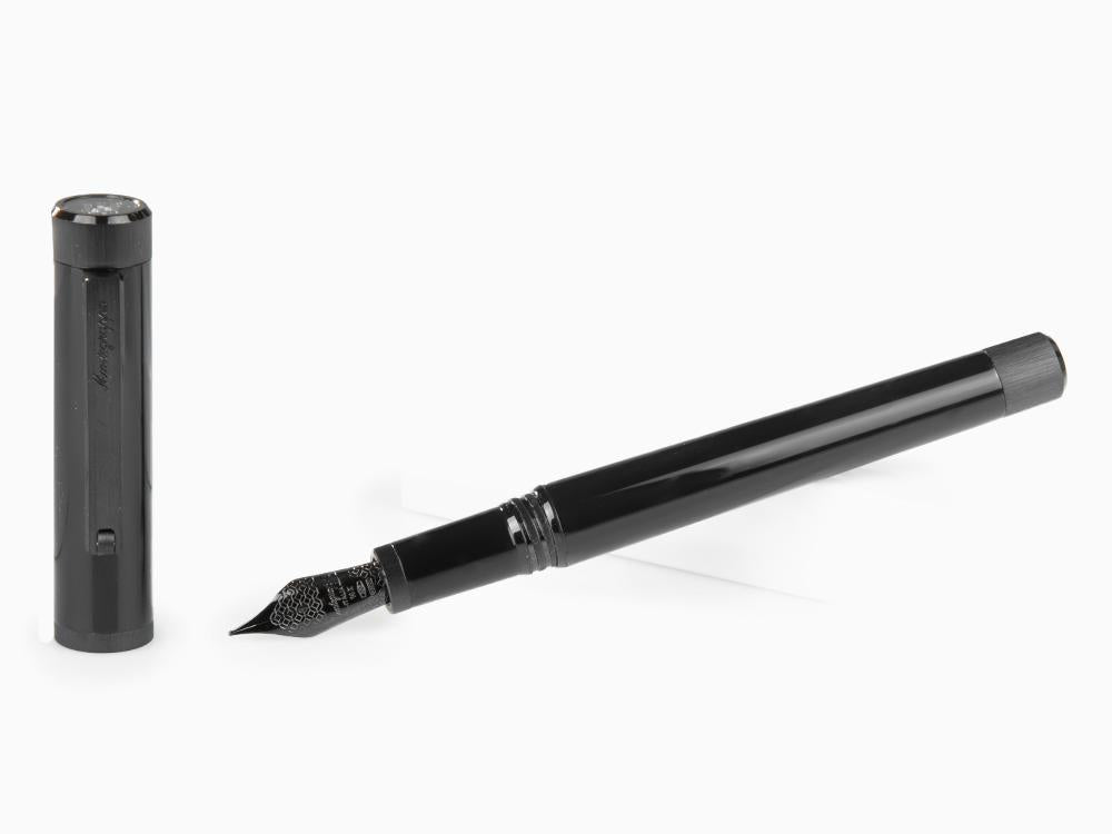 Stylo Plume Montegrappa Zero, Noire, Ultra Black Ruthenium, ISZEI-4C
