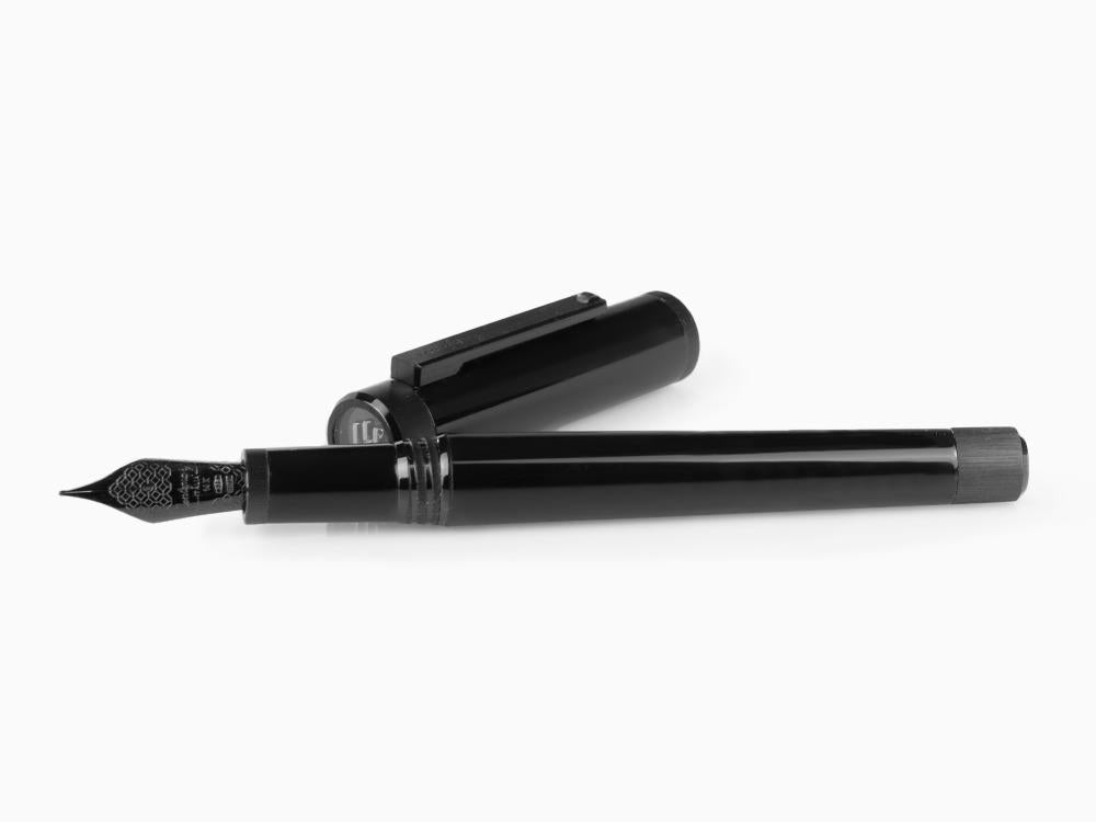 Stylo Plume Montegrappa Zero, Noire, Ultra Black Ruthenium, ISZEI-4C