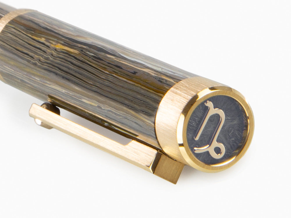 Stylo Plume Montegrappa Zero Zodiac Capricorn, 14K, Lim Ed. ISZEZ-4Y-M3