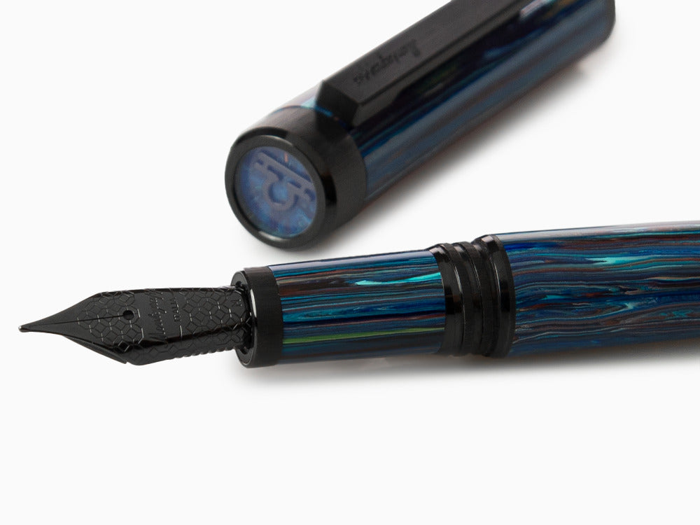 Stylo Plume Montegrappa Zero Zodiac Libra, Acier revêtement, ISZEZ-IC-B8