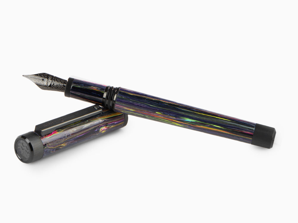 Stylo Plume Montegrappa Zero Zodiac Aquarius, Acier, ISZEZ-IC-V1