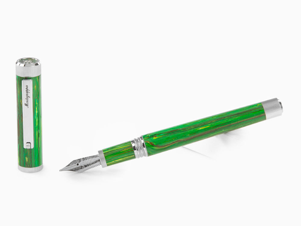 Stylo Plume Montegrappa Zero Zodiac Virgo, Acier inoxydable, ISZEZ-IP-G8