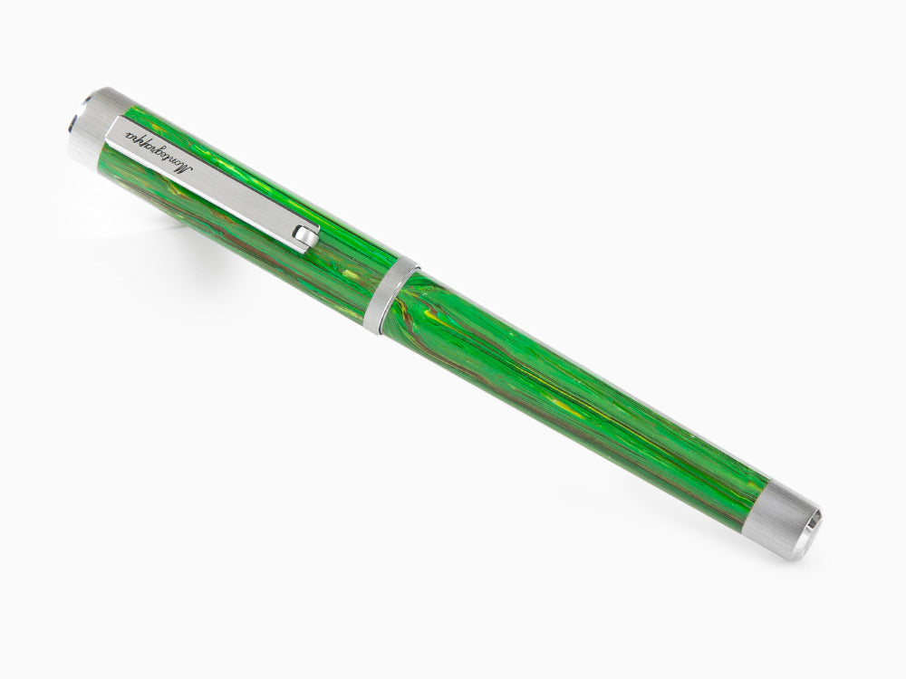 Stylo Plume Montegrappa Zero Zodiac Virgo, Acier inoxydable, ISZEZ-IP-G8