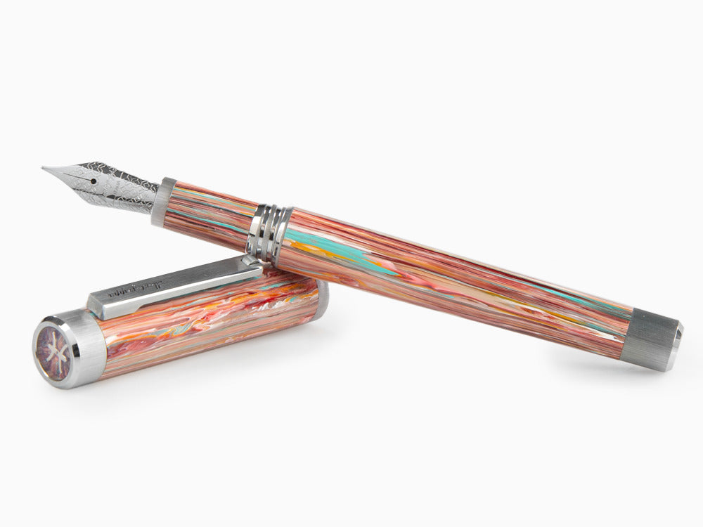 Stylo Plume Montegrappa Zero Zodiac Pisces, Acier, ISZEZ-IP-S2