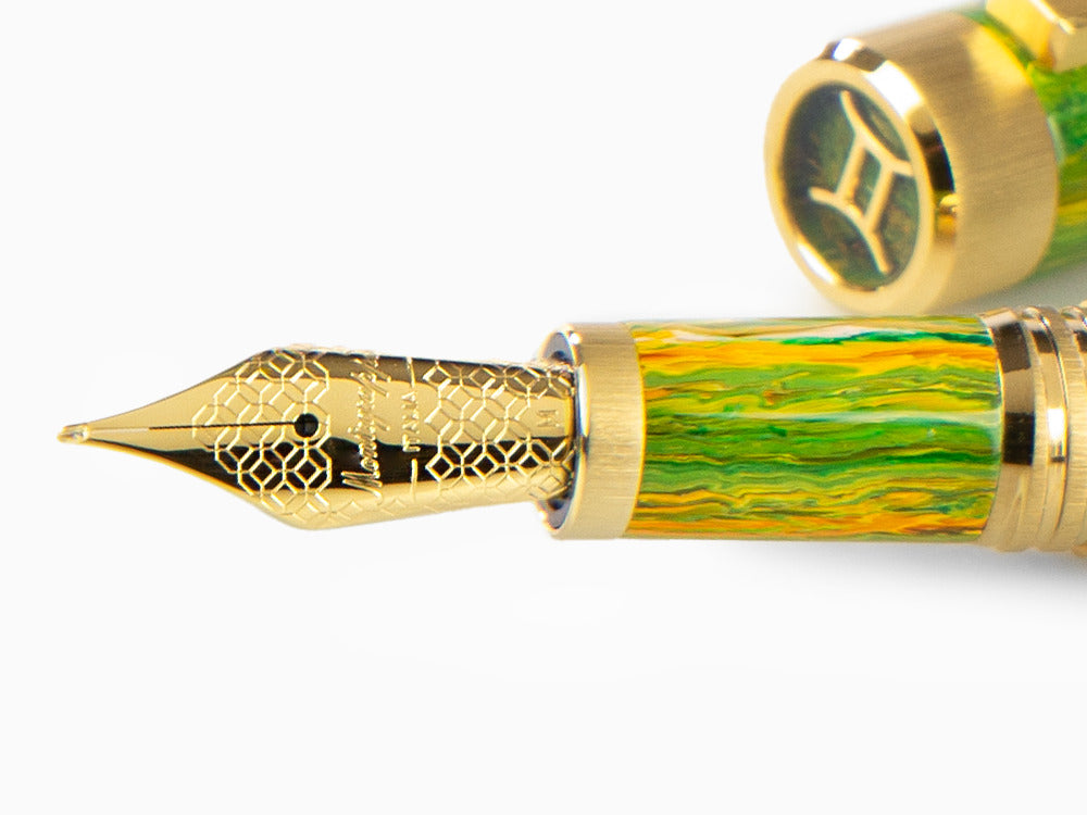 Stylo Plume Montegrappa Zero Zodiac Gemini, Acier, ISZEZ-IY-G7